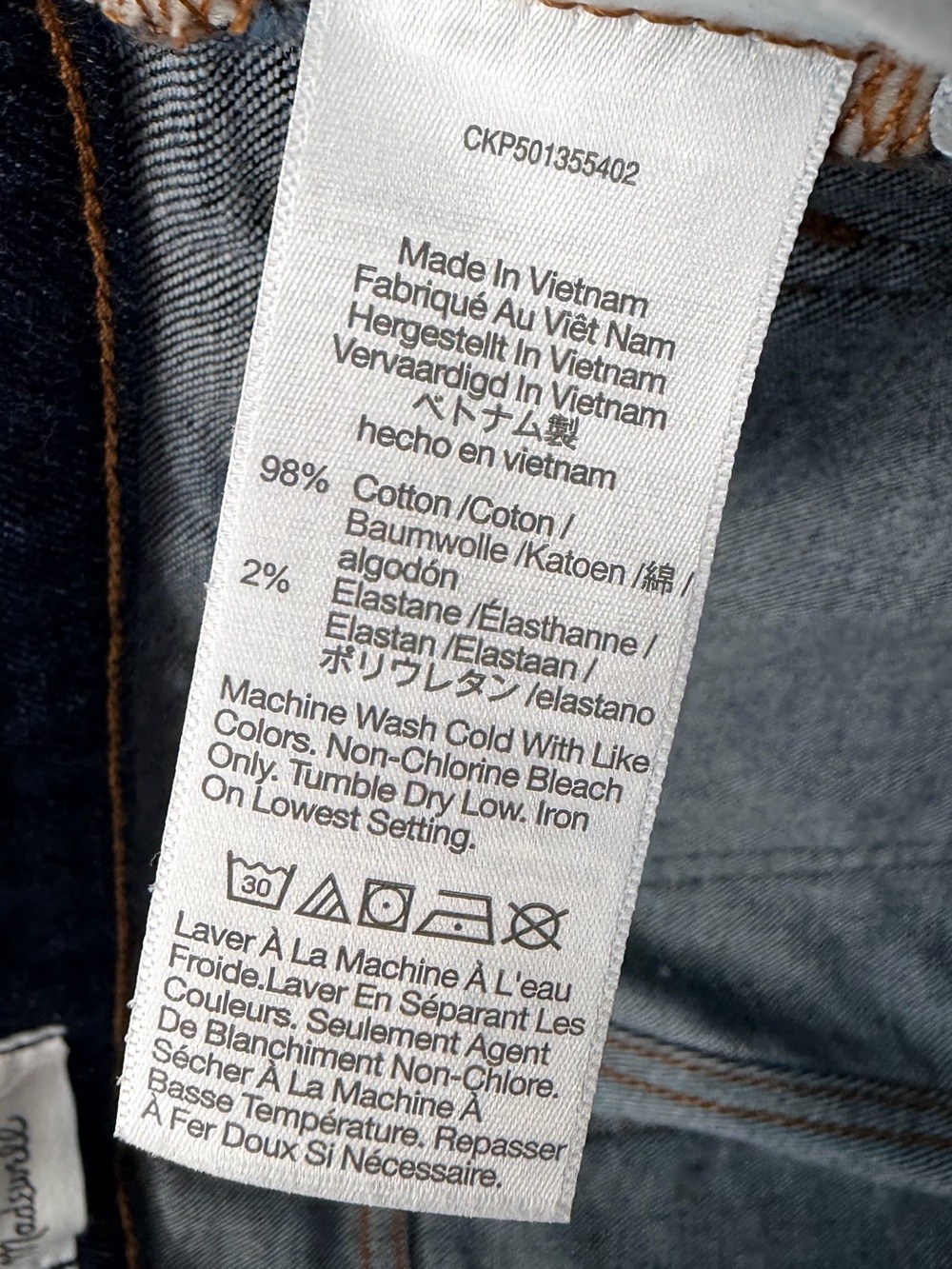Madewell The Curvy Jules Slim Straight Boyfriend Jeans Dark Wash 29 - Picture 5 of 7